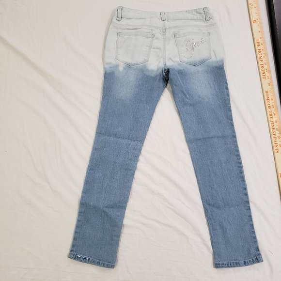 GUESS Junior's Skinny Jeans Two Tone Color Size 12 - Picture 2 of 4